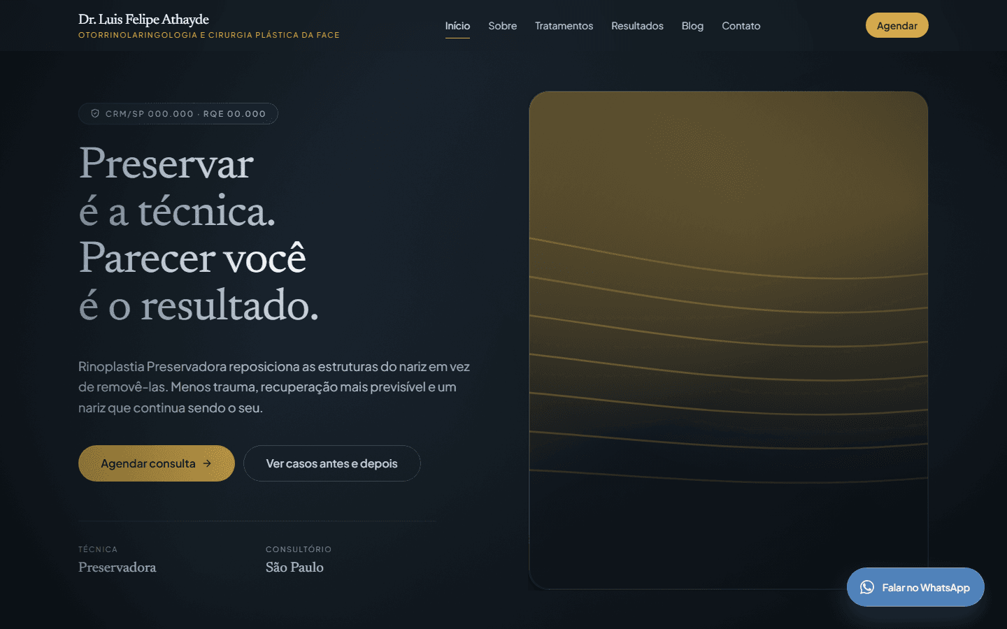 Página inicial do site Dr. Luis Felipe Athayde