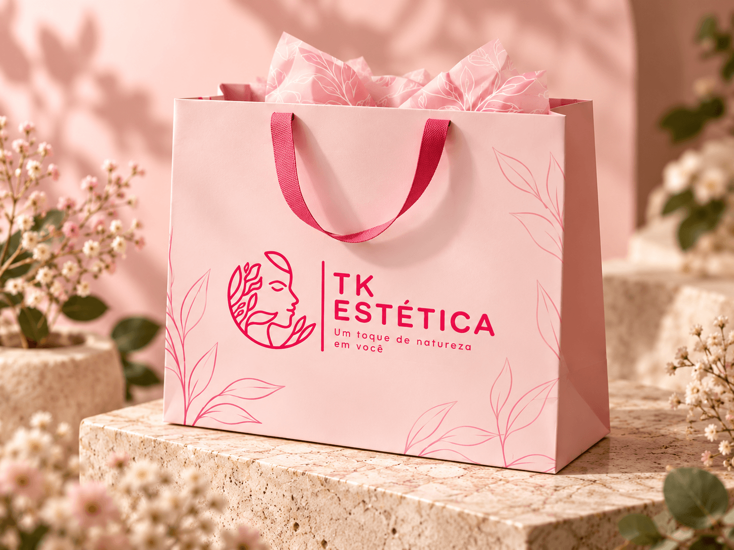 TK Estética: Papelaria e embalagem